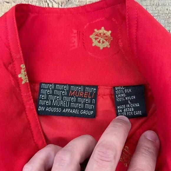 Mureli Silk Gold/ Red Nautical Jacket - Picture 7 of 12